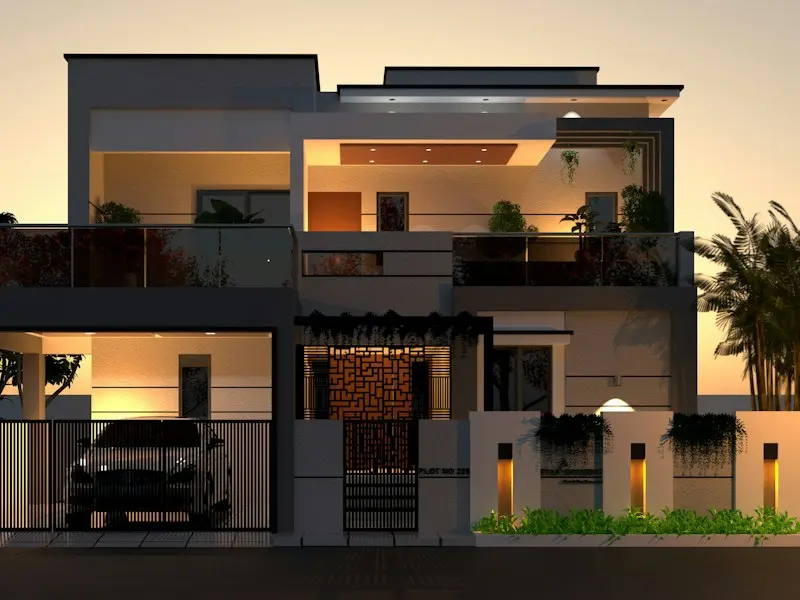 4 BHK contemporary villa on 6.5 cents, Thrippunithura